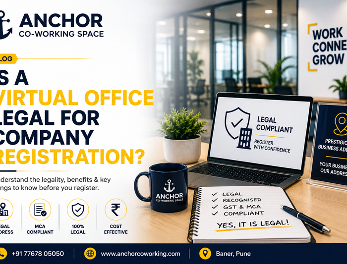 Business owner reviewing virtual office registration documents at Anchor Coworking Space